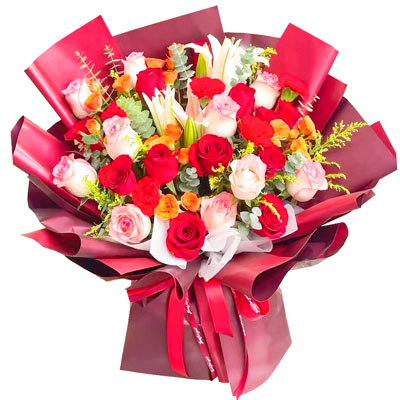 杭州22朵玫瑰百合，追求真爱幸福